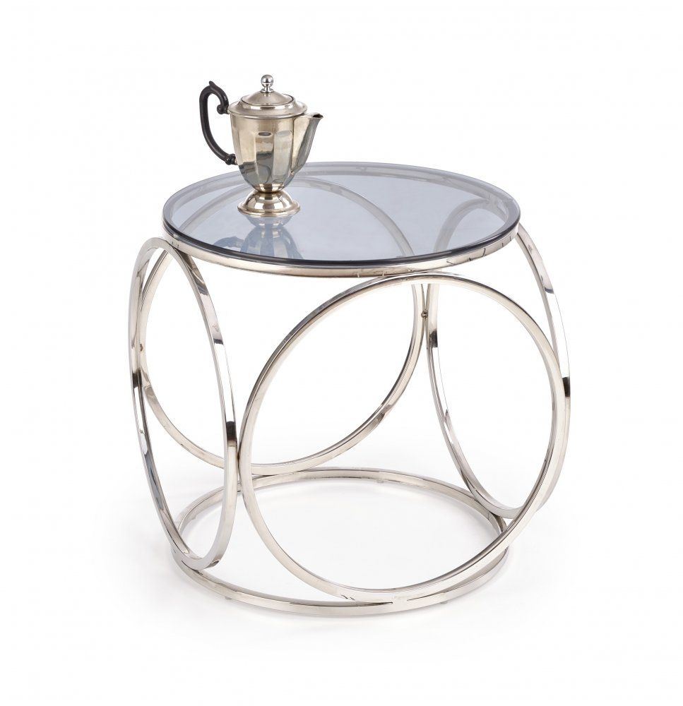 HALMAR Konferenční stolek Venus S sklo/stříbrný - DEKORHOME.CZ