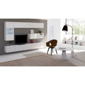 Gibmeble obývací stěna Calabrini 4 barevné provedení bílá