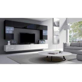 Gibmeble obývací stěna Calabrini 3 barevné provedení černobílá