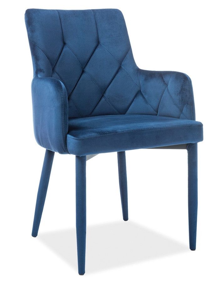 Casarredo Jídelní čalouněná židle RICARDO VELVET modrá - ATAN Nábytek
