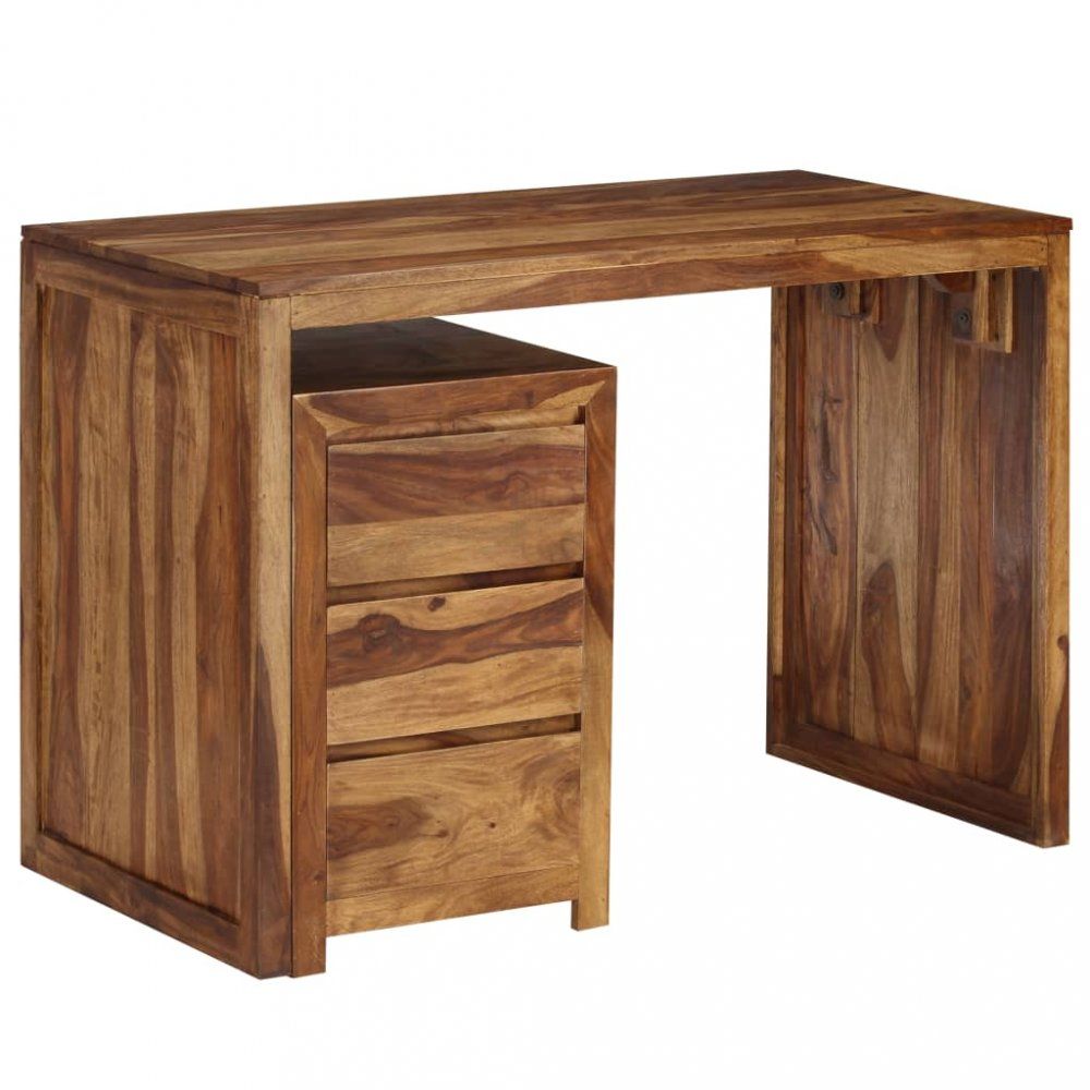 Psací stůl se šuplíky 110x55 cm masivní dřevo Dekorhome - DEKORHOME.CZ