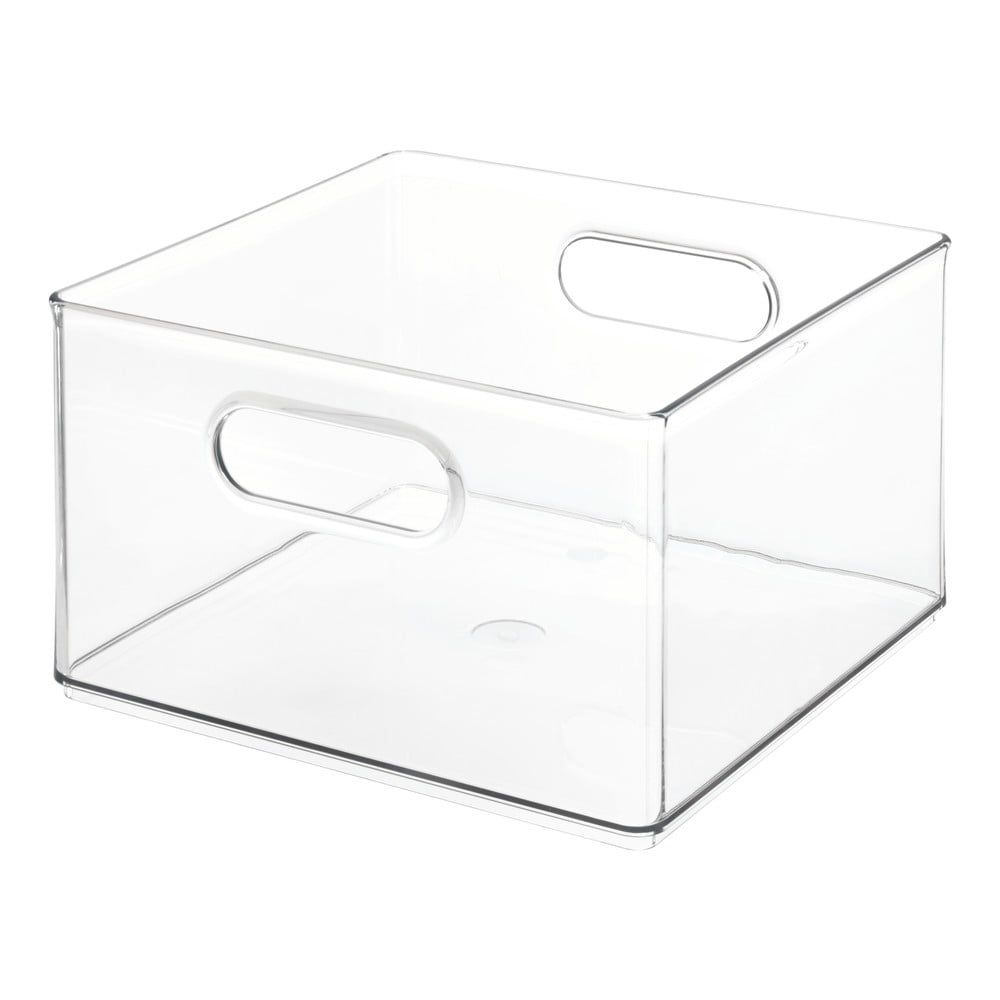 Transparentní úložný box iDesign The Home Edit, 25,4 x 25,3 cm - Bonami.cz