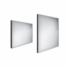 Černé LED zrcadlo ZPC13003-90 80x70 cm