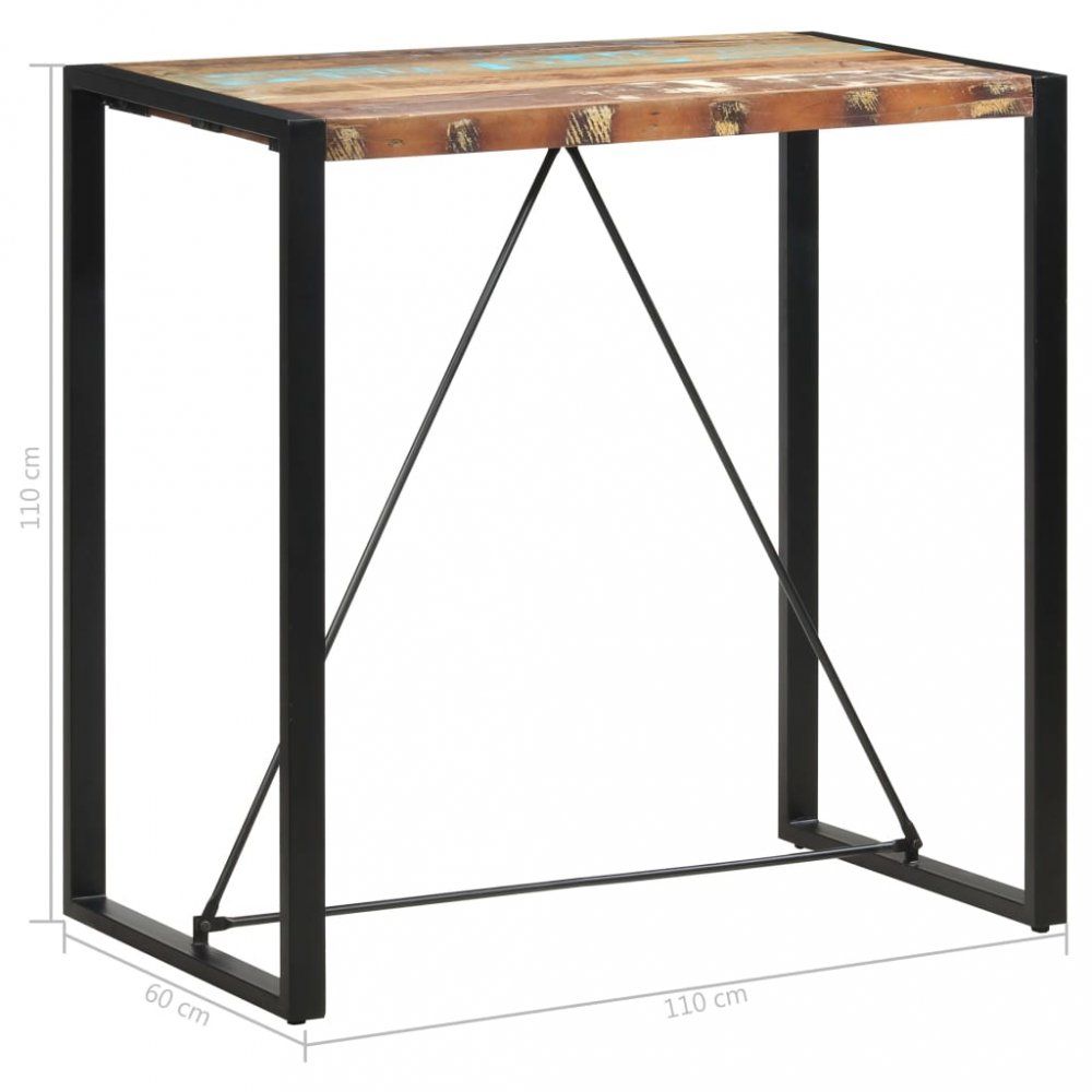 Barový stůl hnědá / černá Dekorhome 110x60x110 cm - DEKORHOME.CZ