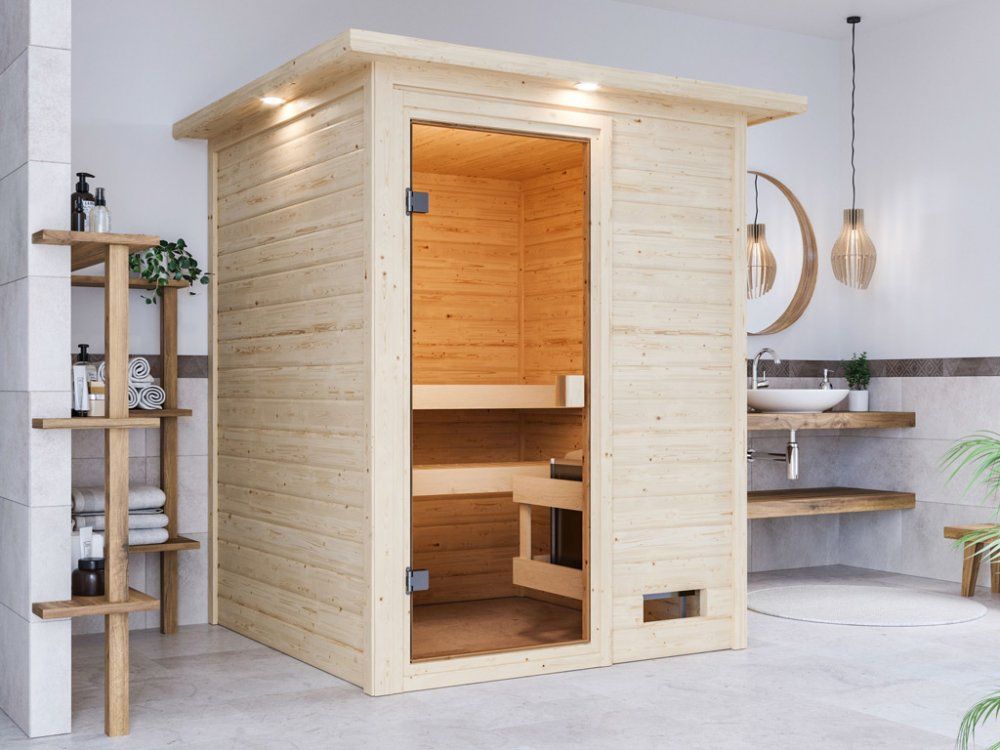 Interiérová finská sauna 145 x 145 cm Dekorhome - DEKORHOME.CZ
