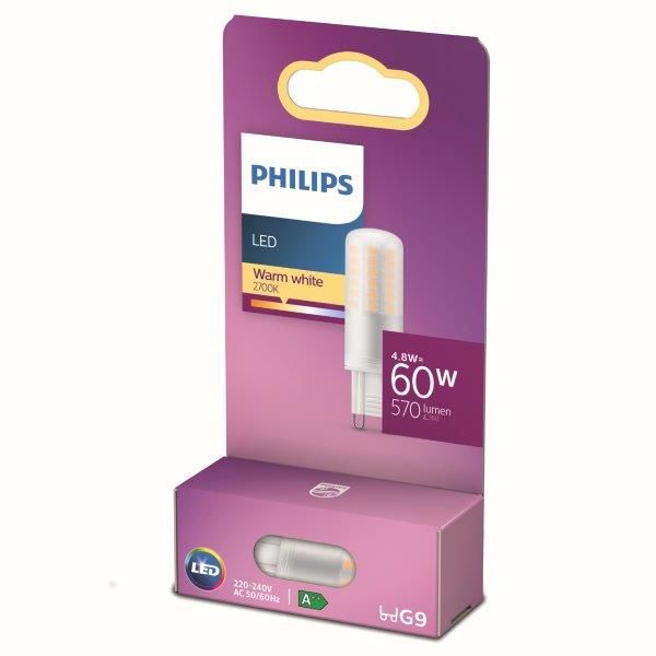 Philips 8718699774073 LED žárovka Kapsle 1x4,8W | G9 | 570lm | 2700K - teplá bílá - Dekolamp s.r.o.