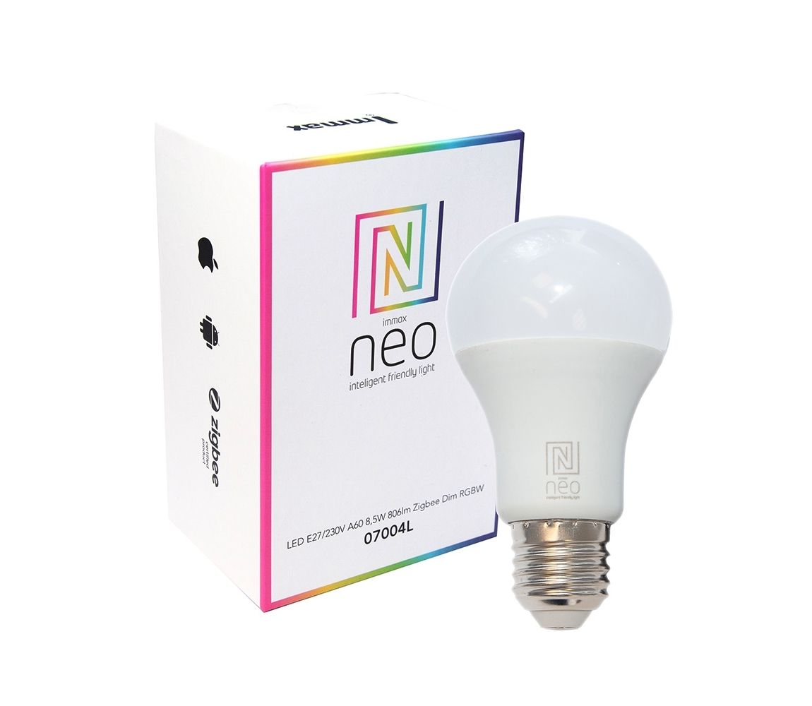  Neo  NEO 07004L - LED RGB Stmívatelná žárovka E27/8,5W/230V 2700K ZigBee  -  Svět-svítidel.cz