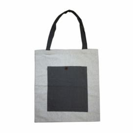 Home Elements Nákupní taška z recyklované bavlny, 40 x 45 cm, šedá