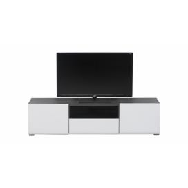 Televizní stolek Isadora - bílý/dub černý