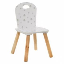 Atmosphera for kids Dětská židlička, bílá s hvězdami