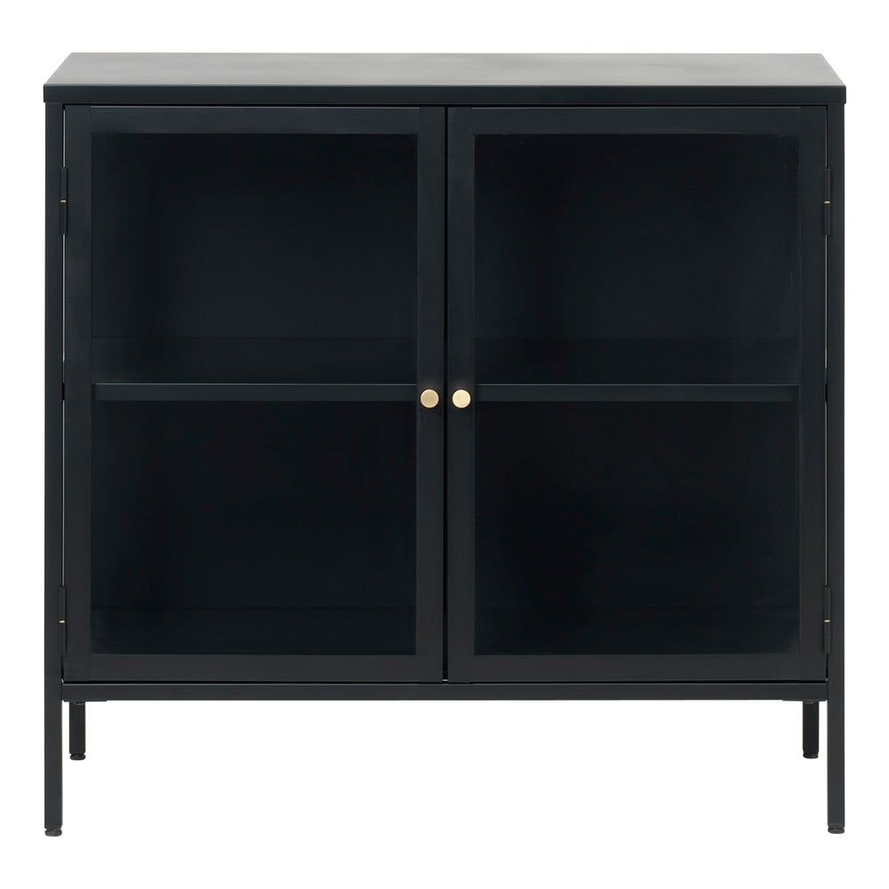 Černá vitrína Unique Furniture Carmel, délka 90 cm - Bonami.cz