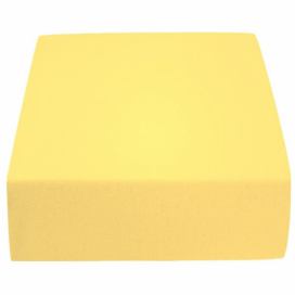 Jersey prostěradlo EXCLUSIVE žluté 160 x 200 cm