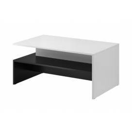 Konferenční stolek Baros 99 z polka 100 cm bílý / černý