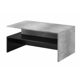 Konferenční stolek Baros 99 100 cm jasný beton / Černý