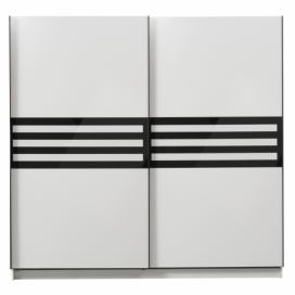 Šatní skříň s posuvnými dveřmi Rimini - bílá/černá