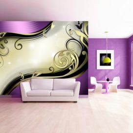 Murando DeLuxe Abstraktní tapeta fialové zlato Velikost (šířka x výška): 350x245 cm