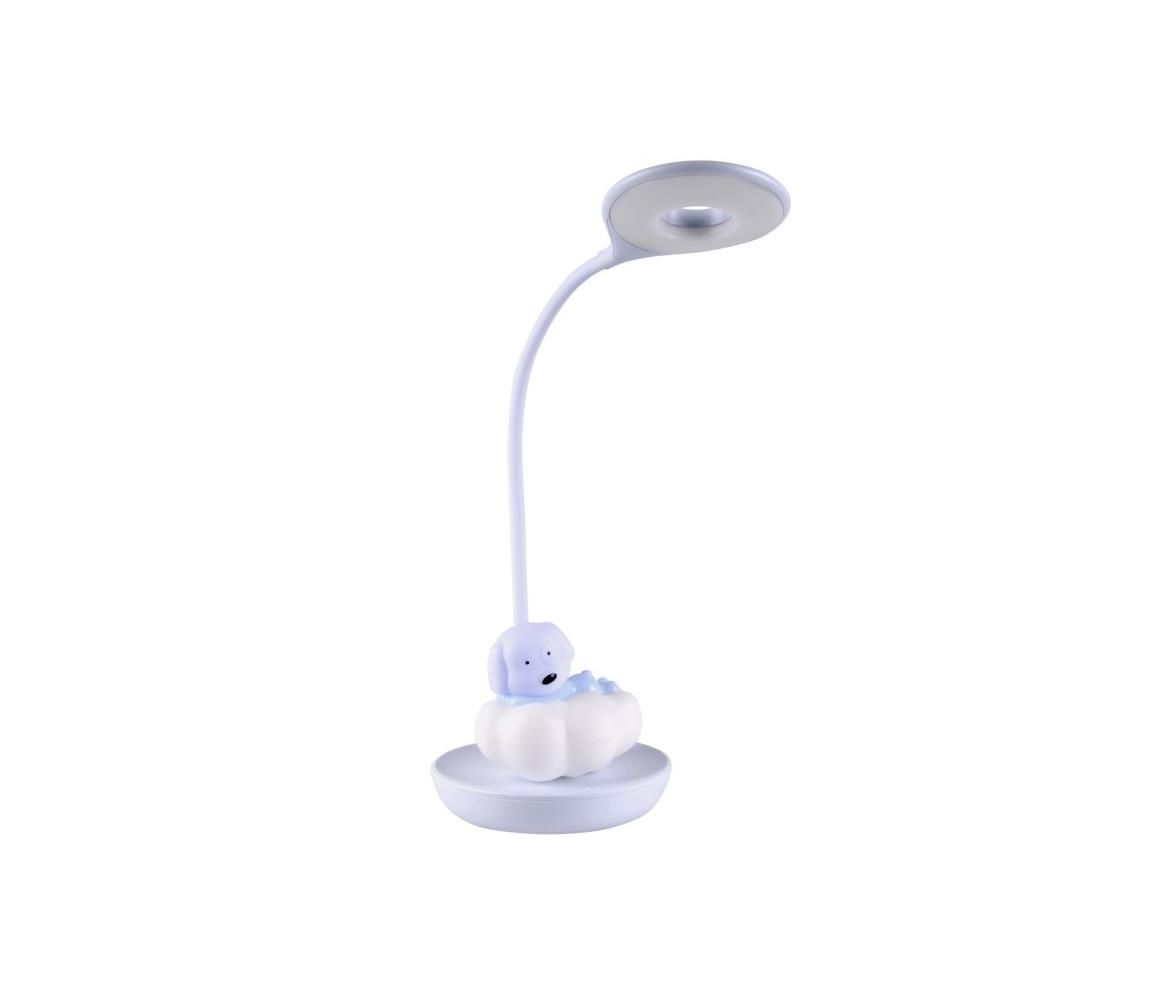  LED Stmívatelná dětská stolní lampička DOG LED/2,5W/230V modrá  -  Svět-svítidel.cz