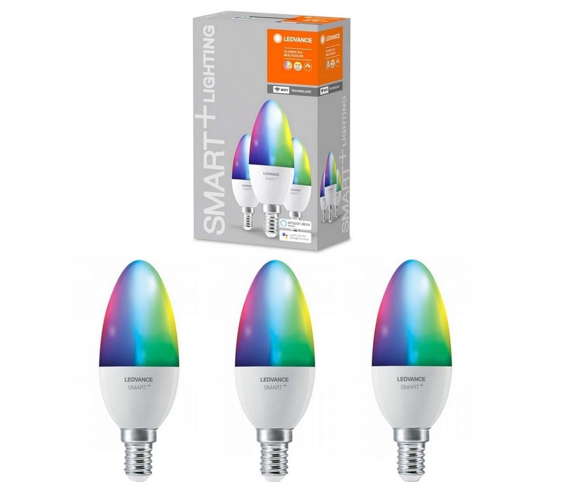 Ledvance SADA 3x LED RGBW Stmívatelná žárovka SMART+ E14/5W/230V 2700K-6500K - Ledvance  -  Svět-svítidel.cz