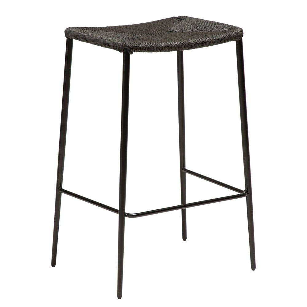 Černá barová židle s ocelovými nohami DAN-FORM Stiletto, výška 68 cm - Bonami.cz