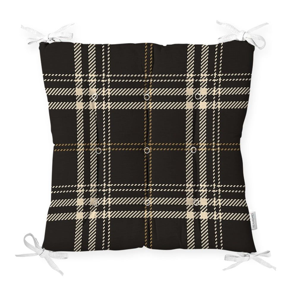 Podsedák na židli Minimalist Cushion Covers Flannel Black, 40 x 40 cm - Bonami.cz