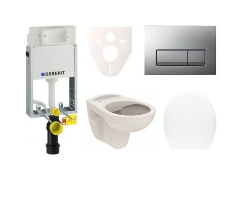Cenově zvýhodněný závěsný WC set Geberit k zazdění + WC S-Line  SIKOGE1U8 - Siko - koupelny - kuchyně