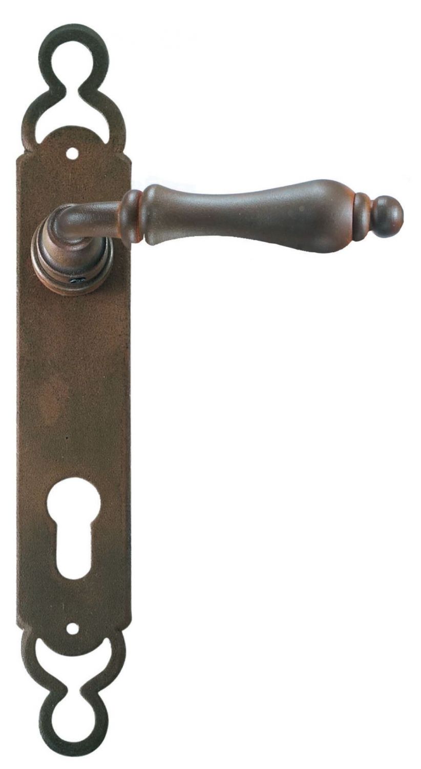 GALBUSERA Kovaná klika na dveře model 2500 - železo, antická černá - KLIKSHOP s.r.o.