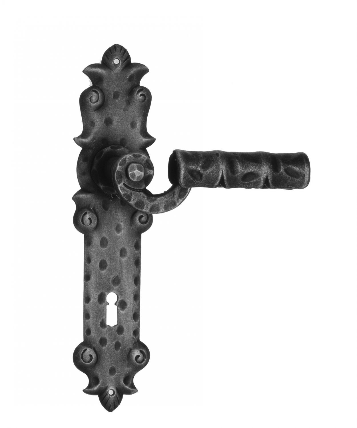 GALBUSERA Kovaná klika na dveře model 313 - železo, antická černá - KLIKSHOP s.r.o.
