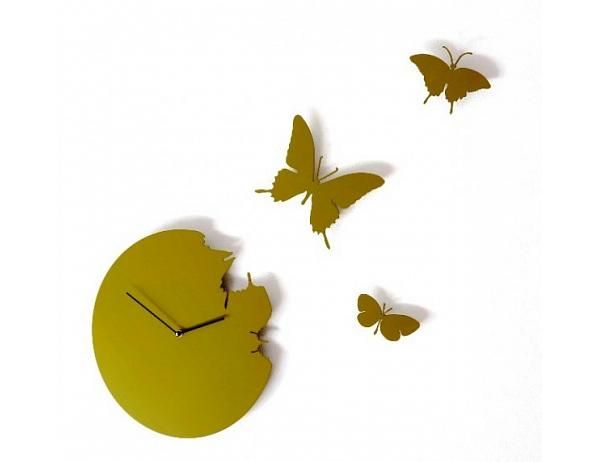 Designové hodiny Diamantini a Domeniconi Butterfly green 40cm - FORLIVING