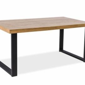 Stůl UMBERTO DUBOVÝ MASIV/Černý 150x90