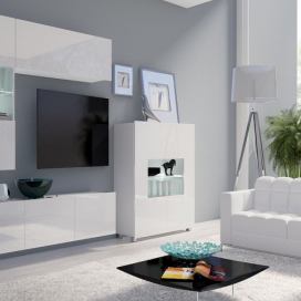Gibmeble obývací stěna Calibrini 1 barevné provedení bílá
