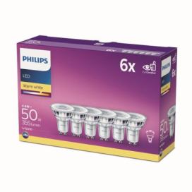 Philips LED Žárovka bodová, 4,6W, GU10, teplá bílá, 6ks