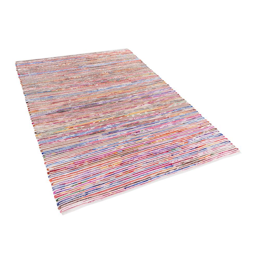 Různobarevný bavlněný koberec ve světlém odstínu 140x200 cm BARTIN - Beliani.cz