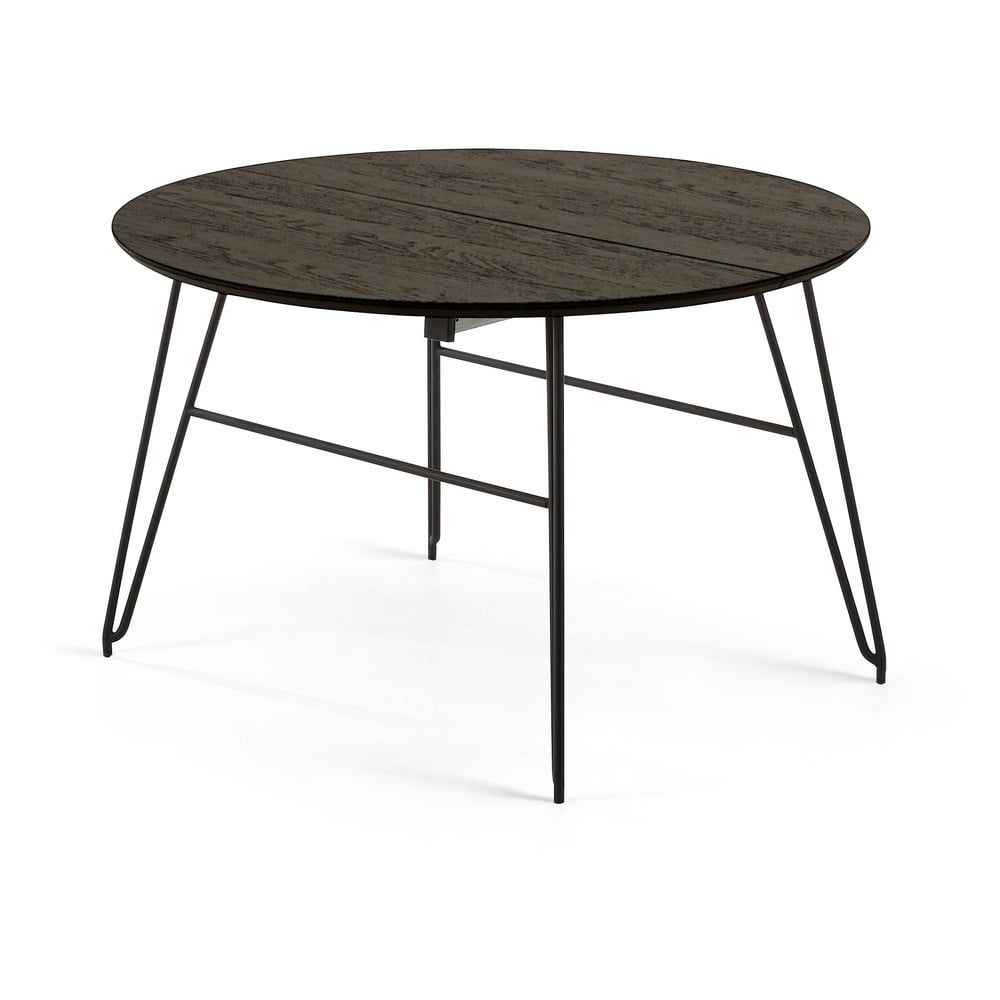 Kulatý rozkládací jídelní stůl s deskou v dekoru jasanového dřeva ø 120 cm Norfort – Kave Home - Bonami.cz