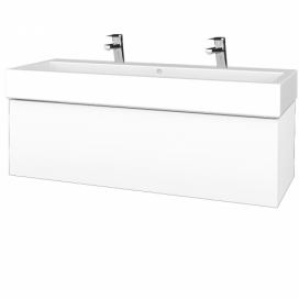 Dřevojas Koupelnová skříňka VARIANTE SZZ 120 pro umyvadlo Duravit Vero - N01 Bílá lesk / L01 Bílá vysoký lesk