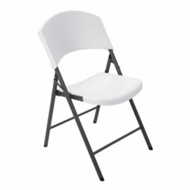 Skládací židle bílá / černá Dekorhome