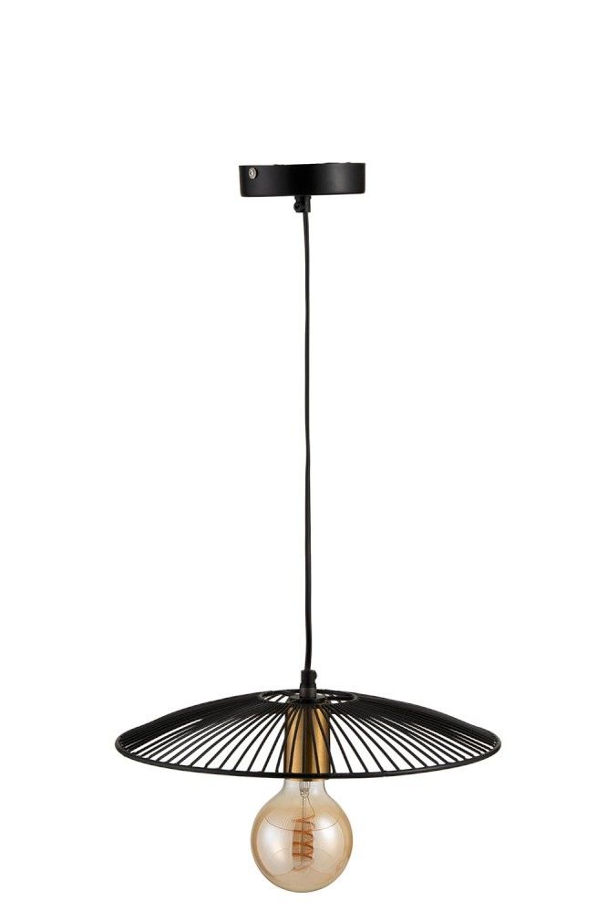 Černé kovové stropní světlo Line small - Ø 35*85 cm J-Line by Jolipa - LaHome - vintage dekorace