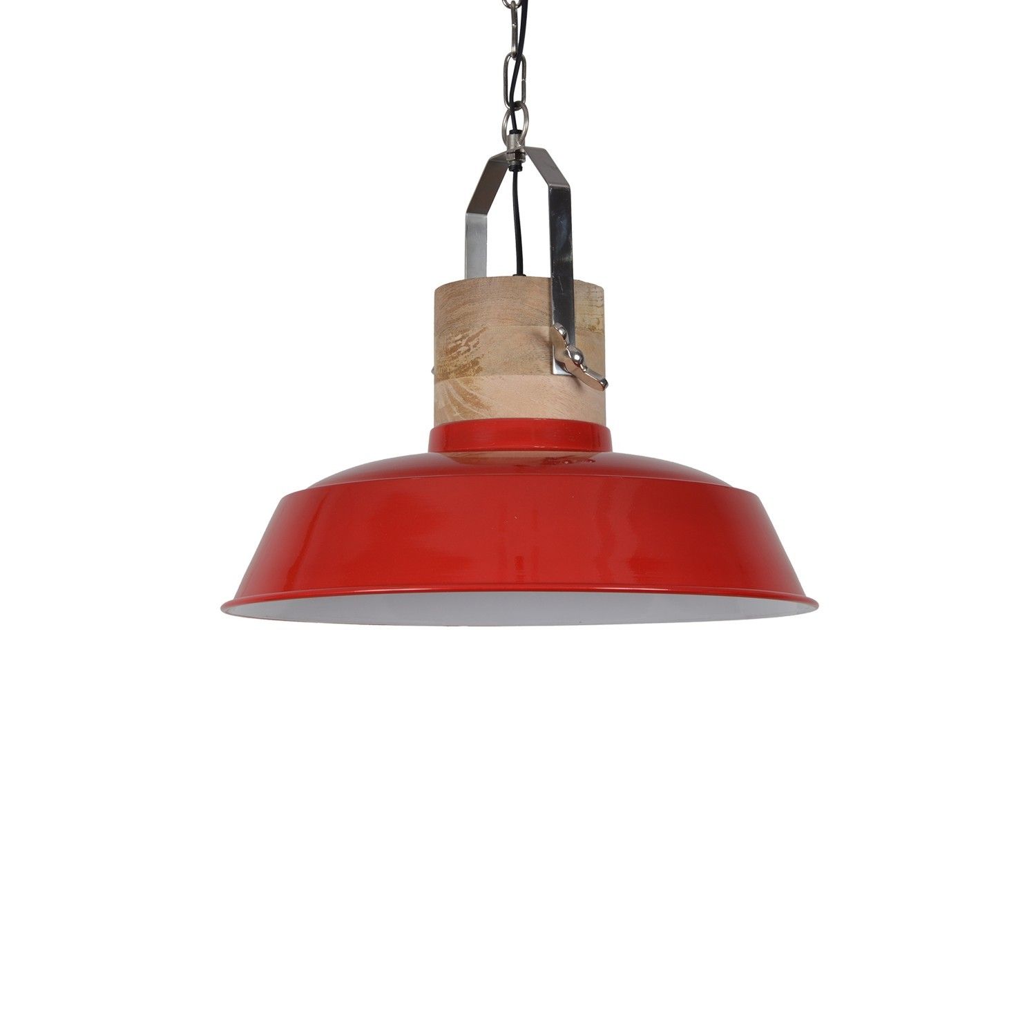 Červené závěsné kovové světlo Loreto - Ø 42*38 cm Collectione - LaHome - vintage dekorace