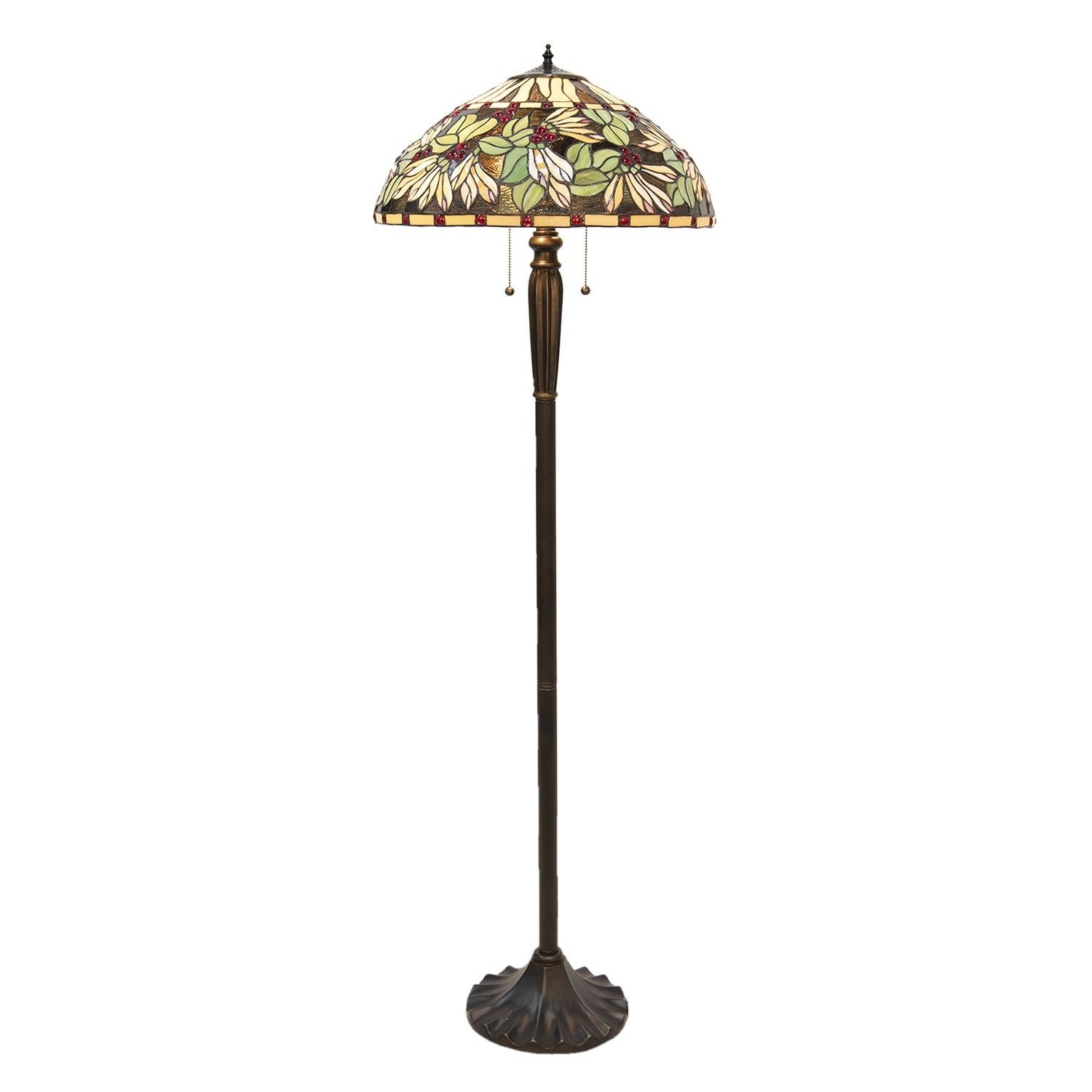 Stojací lampa Tiffany Larique -Ø 51*157 cm Clayre & Eef - LaHome - vintage dekorace