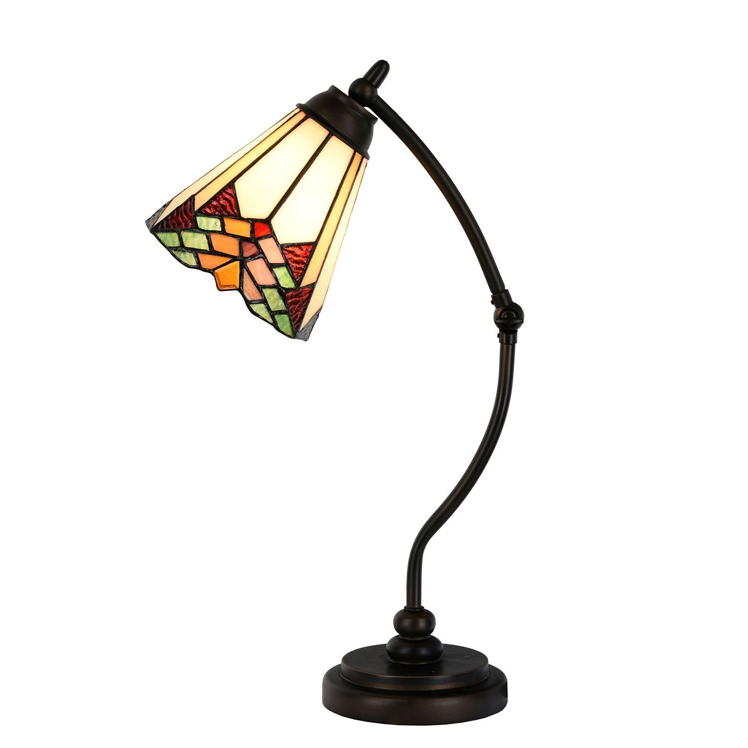 Stolní lampa Tiffany  Montaq -   Ø 26*50 cm 1x E14 / max 25w Clayre & Eef - LaHome - vintage dekorace