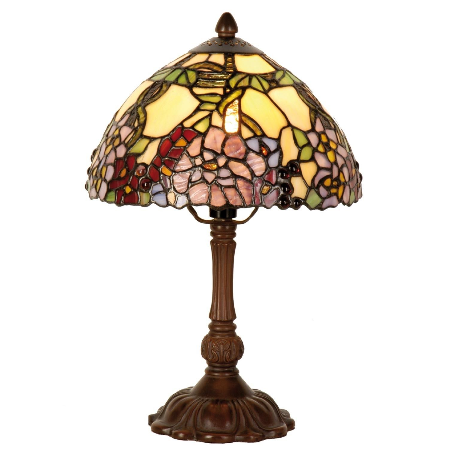 Stolní lampa Tiffany - Ø 22*32 cm 1x E14 Clayre & Eef - LaHome - vintage dekorace