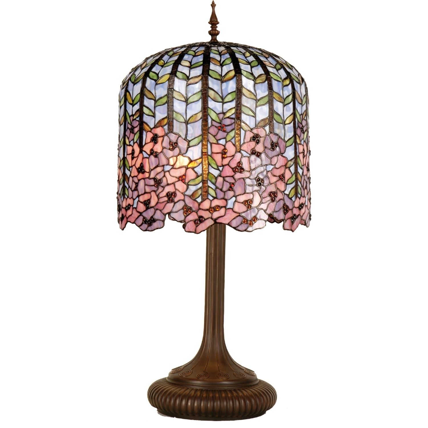 Stolní lampa Tiffany - Ø 40*84 cm 3x E27 Clayre & Eef - LaHome - vintage dekorace