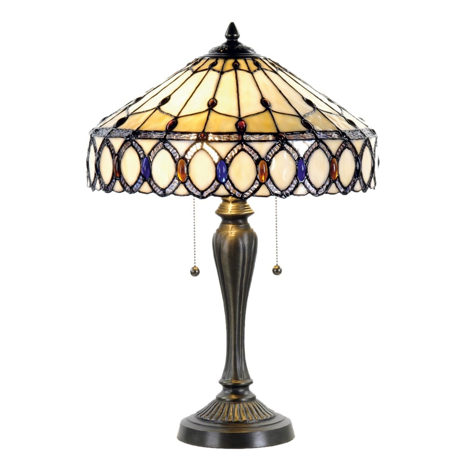 Stolní lampa Tiffany Show - Ø 40*58 cm Clayre & Eef - LaHome - vintage dekorace