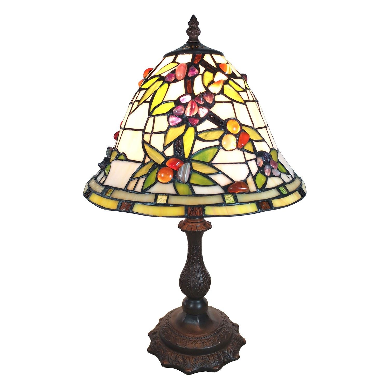 Stolní vitrážová lampa Tiffany Mabelle - 31*31*47 cm Clayre & Eef - LaHome - vintage dekorace
