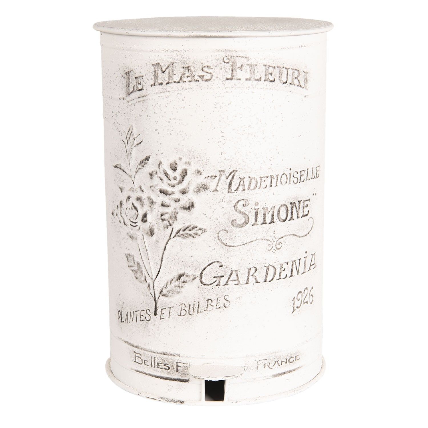Vintage odpadkový koš Le Mas Fleuri - 29*35*45 cm Clayre & Eef - LaHome - vintage dekorace