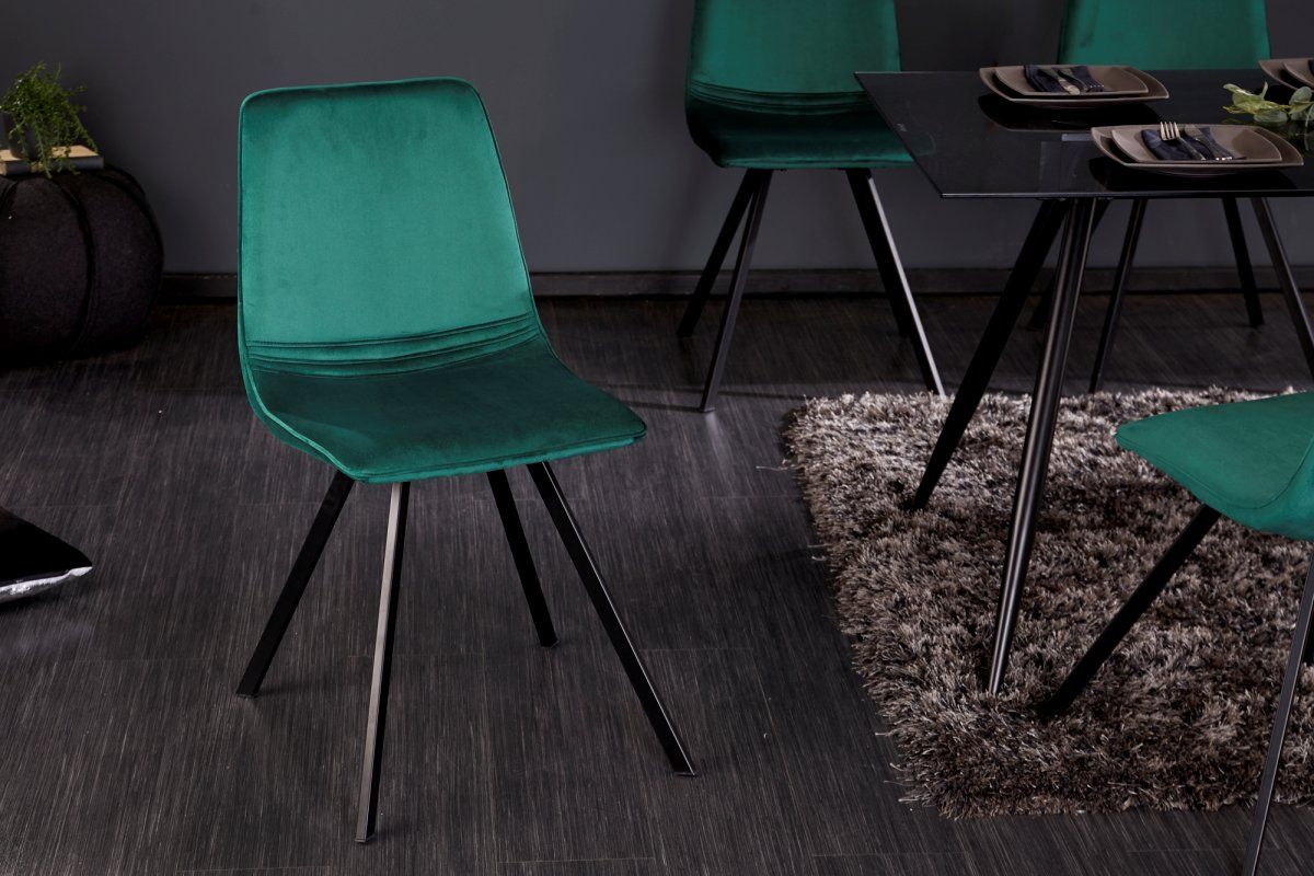 LuxD Designová židle Holland zelený samet - Estilofina-nabytek.cz