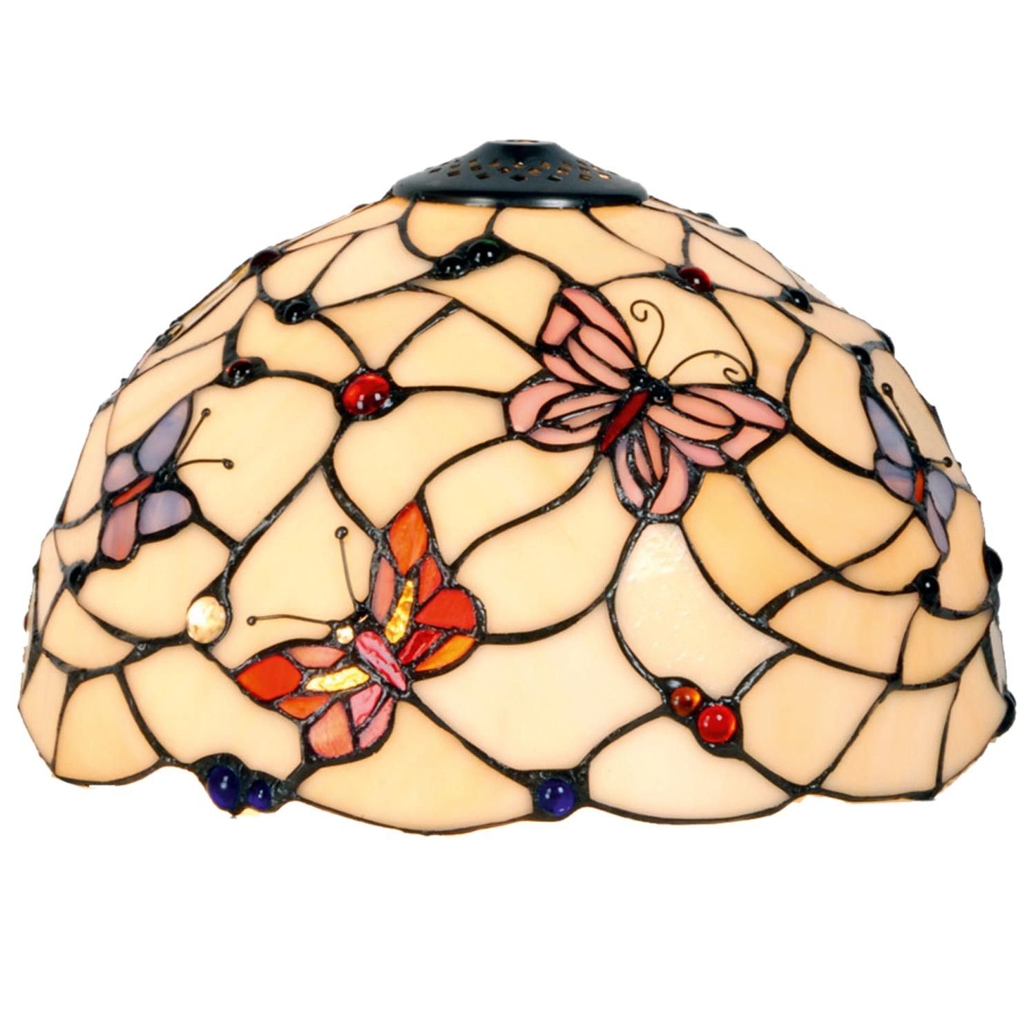 Stínidlo Tiffany Butterfly Garden - Ø 30*20 cm Clayre & Eef - LaHome - vintage dekorace