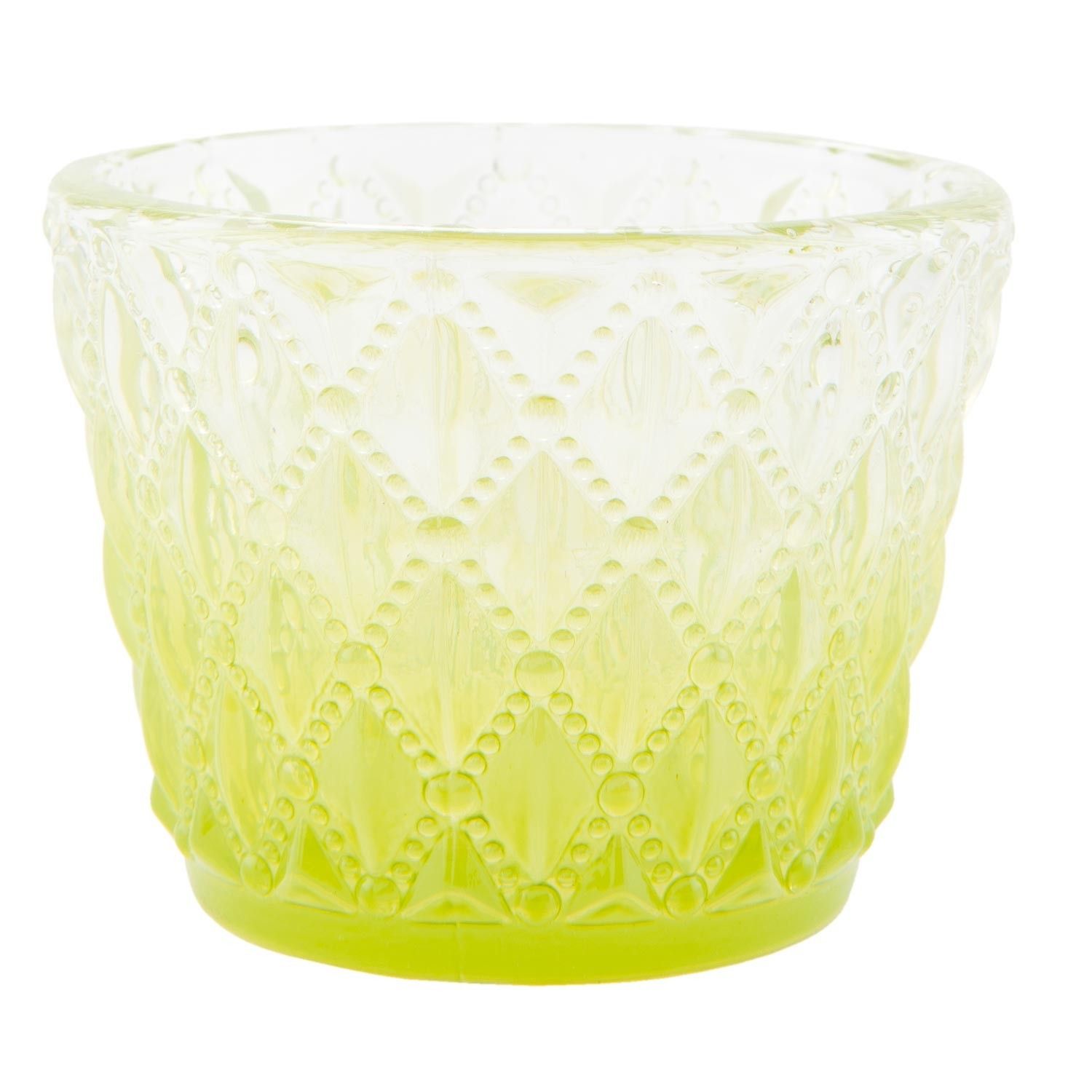 Zelený svícen na čajovou svíčku - Ø 7*6 cm   Clayre & Eef - LaHome - vintage dekorace