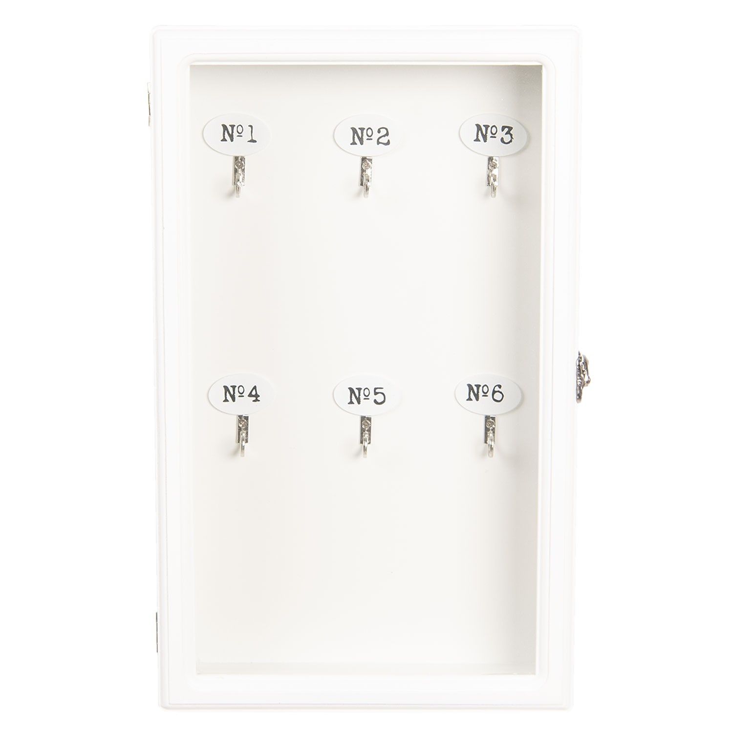 Bílá dřevěná skříňka na klíče - 24*7*38 cm Clayre & Eef - LaHome - vintage dekorace