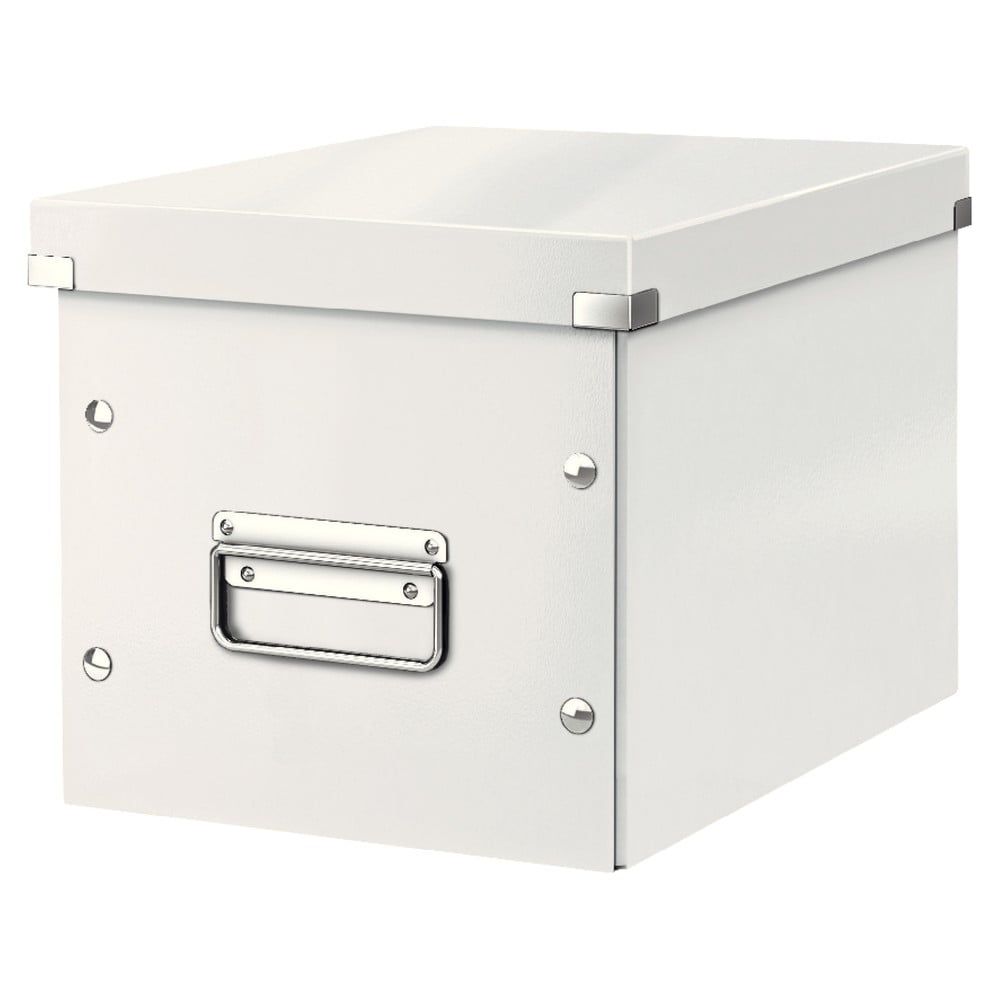 Bílý kartonový úložný box s víkem 26x26x24 cm Click&Store – Leitz - Bonami.cz