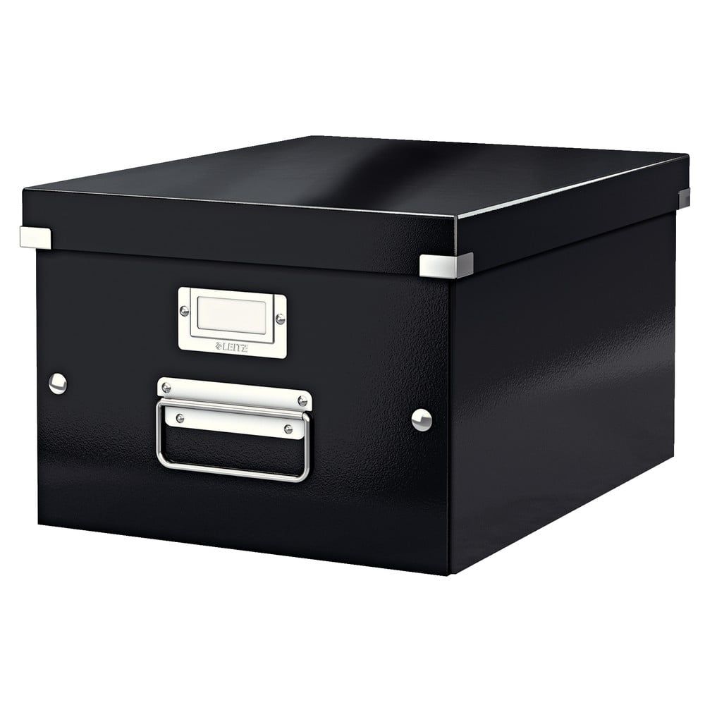Černý kartonový úložný box s víkem 28x37x20 cm Click&Store – Leitz - Bonami.cz